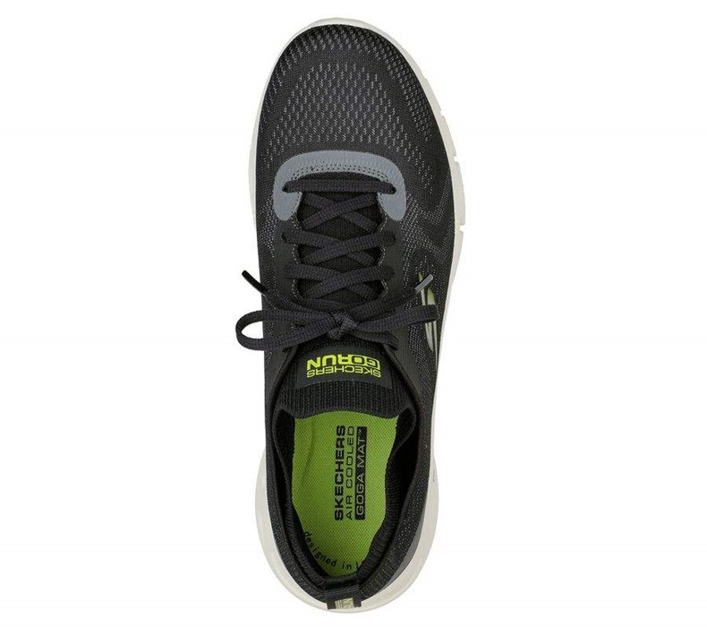 Pánské Tréninkové Boty Skechers GO RUN Glide-Step Flex - Radar Černé Bílé | POBITEQ-17