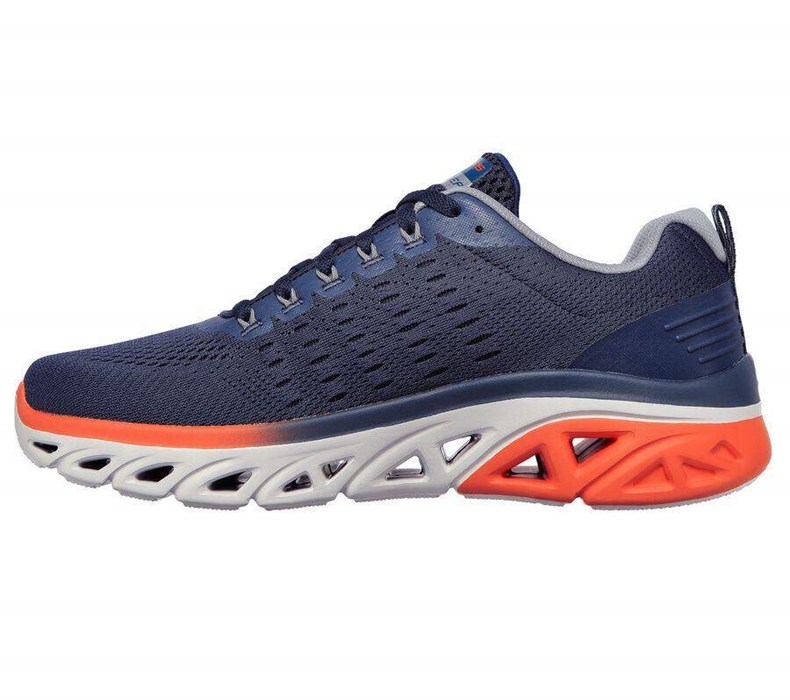 Pánské Tréninkové Boty Skechers Glide-Step Sportovní - New Appeal Tmavě Blankyt Oranžové | RZTKBJM-32