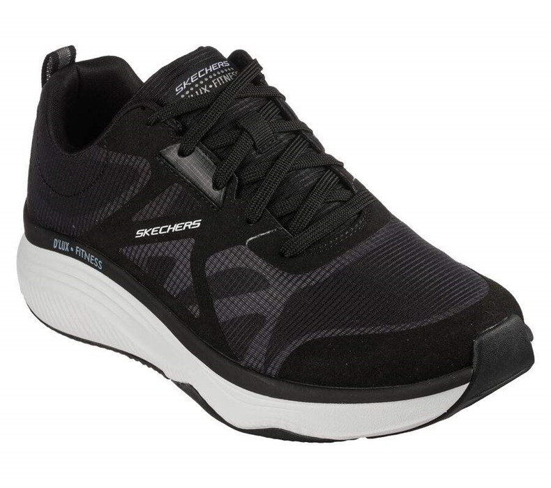 Pánské Tréninkové Boty Skechers Relaxed Fit: D\'Lux Fitness Černé Bílé | HCNARSW-23