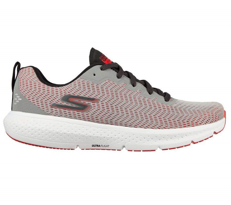 Pánské Tréninkové Boty Skechers Relaxed Fit®: GO RUN® Supersonic Šedé Červené | XGZMQDF-92