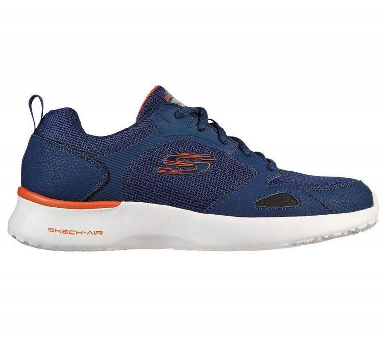 Pánské Tréninkové Boty Skechers Skech-Air Dynamight Tmavě Blankyt Oranžové | QJNWLAV-63