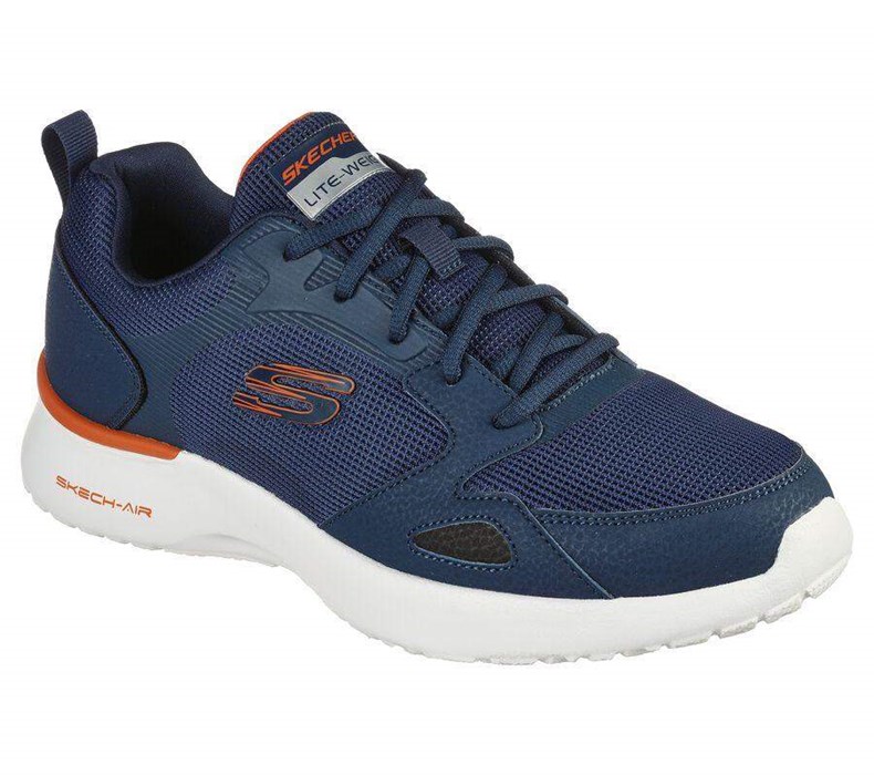 Pánské Tréninkové Boty Skechers Skech-Air Dynamight Tmavě Blankyt Oranžové | QJNWLAV-63